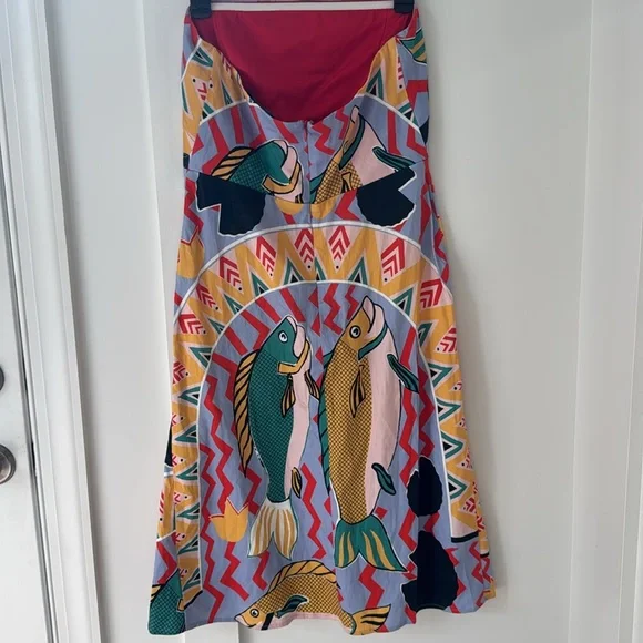 Anthropologie Multicolor Strapless Dress - Picture 7 of 12